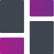 rectangle quadrants of purple and gray